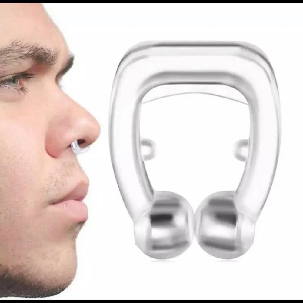 2PC Silicone Magnetic Anti Snore Nose Clip Stop Snoring Apnea Aid Device Stopper - Picture 4 of 5